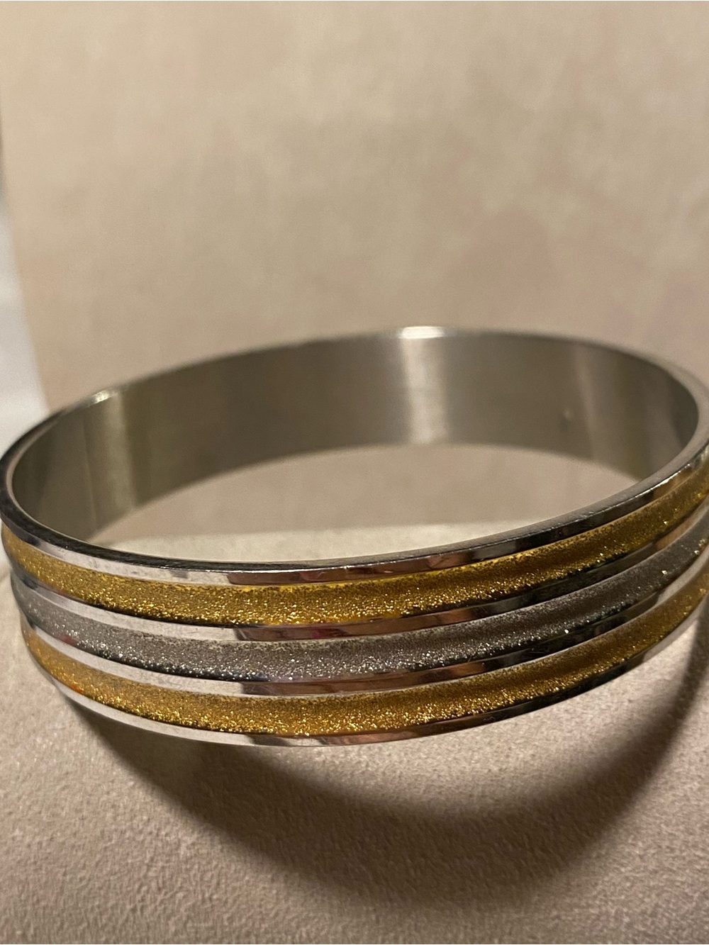 Stainless Steel Two Tone Bangle